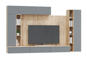 Гостиная модульная Сканди. Комплект 6, смоки