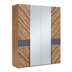Шкаф четырехдверный с зеркалами Моника 9
