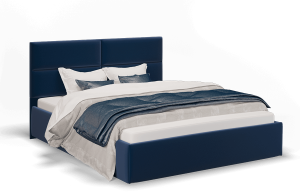 Кровать с ортопедическим основанием Сити 160х200, синий