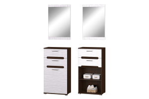 Мишель Зеркало настенное 600*900венге/белый страйп