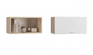 Скайлайн Шкаф настенный (600) с горизонтальной дверью белый