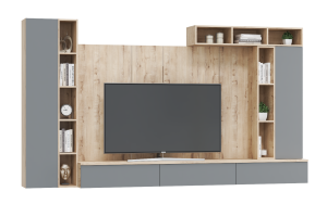 Гостиная модульная Сканди. Комплект 7, смоки