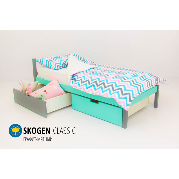Купить кровать svogen classic графит-мятный - 7 890 руб.