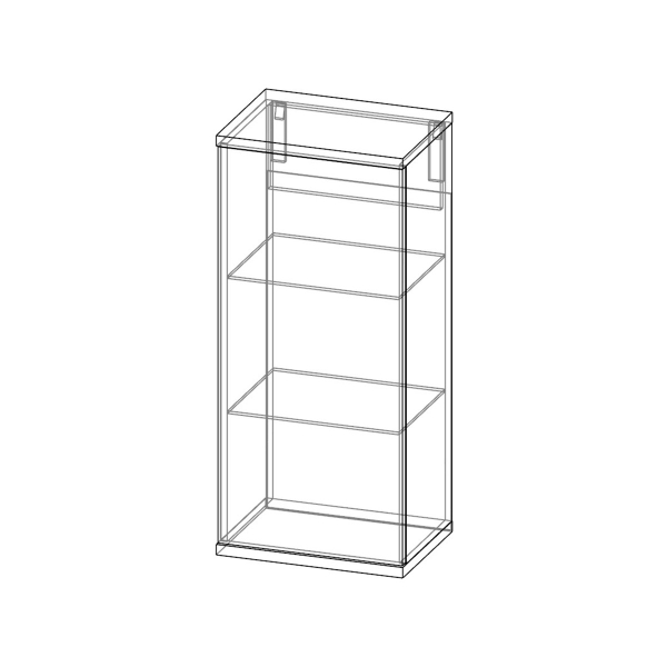 Купить шкаф настенный со стеклом домино дм-32 - 6 880 ₽