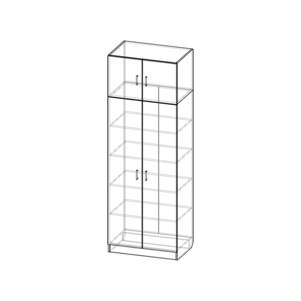 Купить шкаф двухстворчатый с антресолью шр-281 - 10 810 ₽