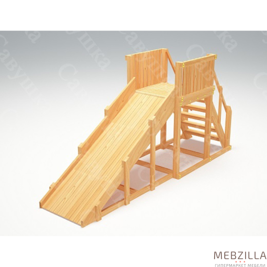 Купить зимняя деревянная горка савушка зима wood 2 - 64 000 руб.