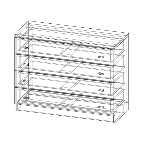 Купить комод с 4 ящиками соло сл-42 - 8 830 ₽