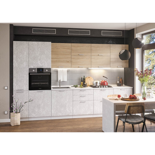 Купить шкаф напольный с двумя ящиками бетон шн2я 400 б/ст - 3 985 ₽