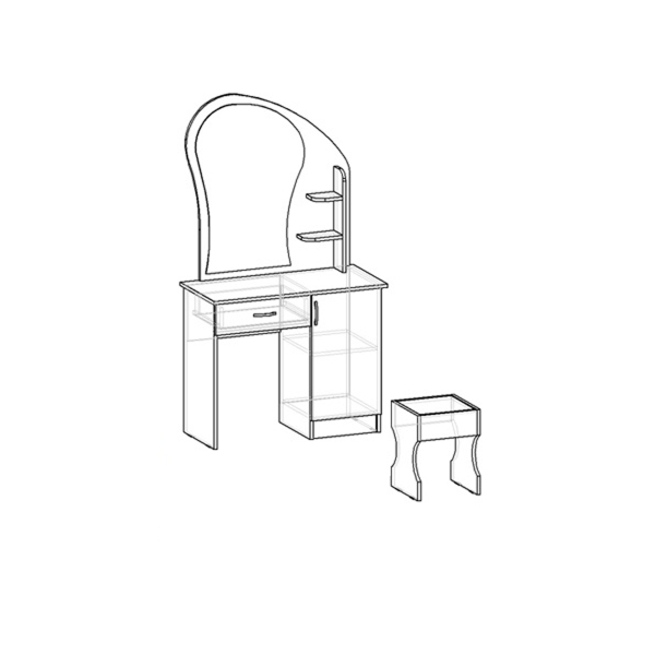 Купить стол с ящиком и банкеткой св-80 светлана лдсп стандарт - 5 320 руб.