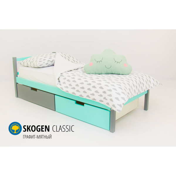 Купить кровать svogen classic графит-мятный - 7 890 руб.