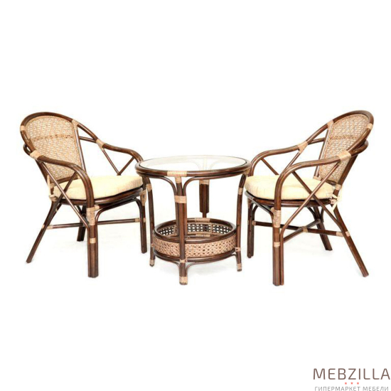 Купить комплект кофейный ellena-2, стол + 2 кресла - 30 073 ₽