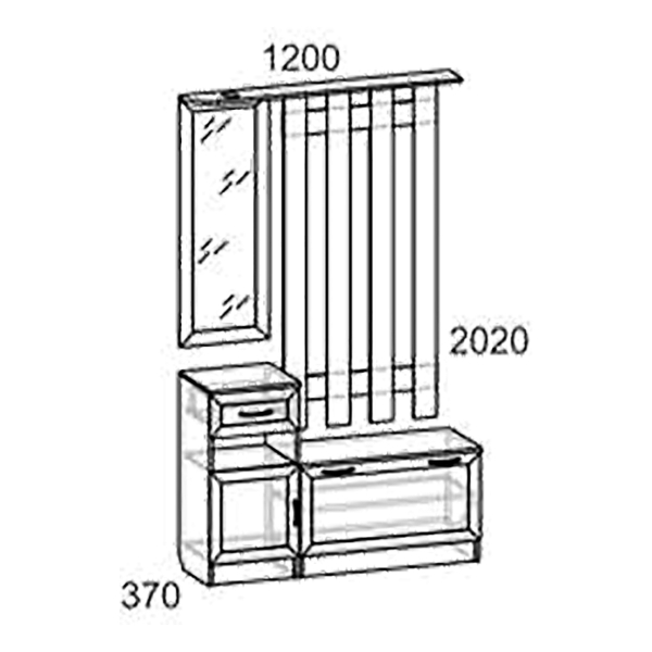 Купить зеркало с тумбой вешалка с тумбой мр-10 машенька (рамка) - 7 828 руб.