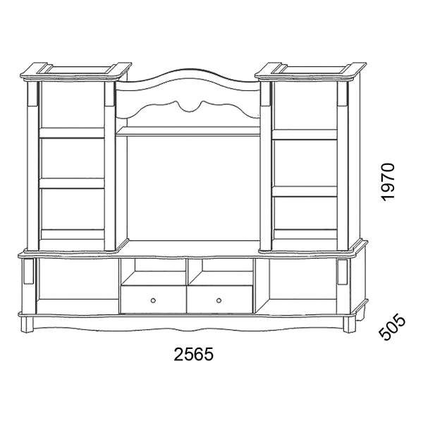 Купить шкаф комбинированный версаль кмк 0436.1 - 74 072 ₽