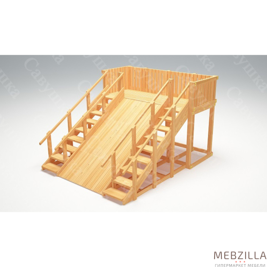 Купить зимняя деревянная горка савушка зима wood 4 - 109 900 руб.
