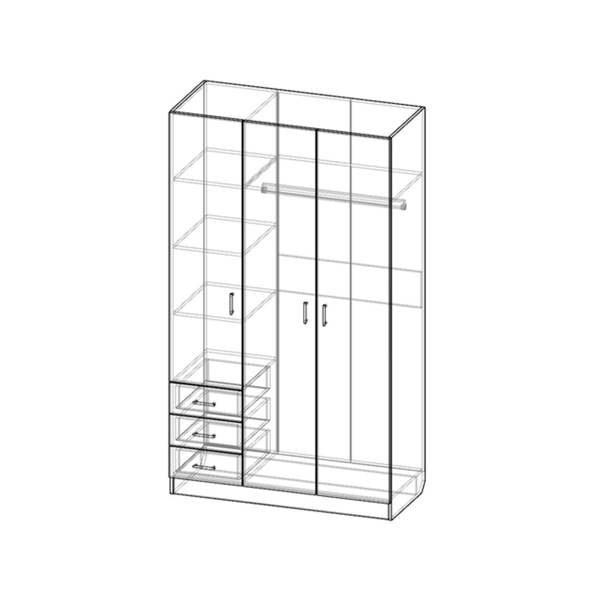Купить шкаф трехстворчатый шр-305 - 13 430 ₽