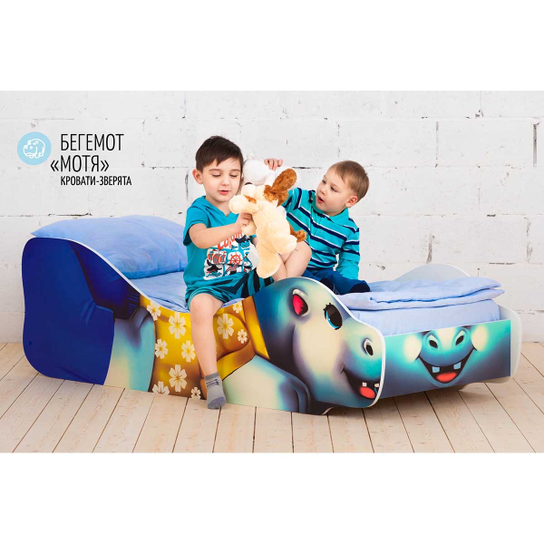 Купить кровать-зверенок бегемот-мотя - 8 690 руб.