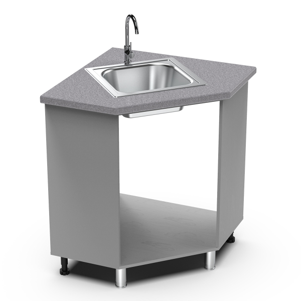 Купить угловая мойка 850х850 угол скос танго ум - 4 349 руб.