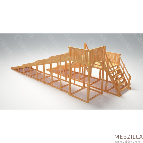 Купить зимняя деревянная горка савушка зима wood 7 - 243 000 руб.