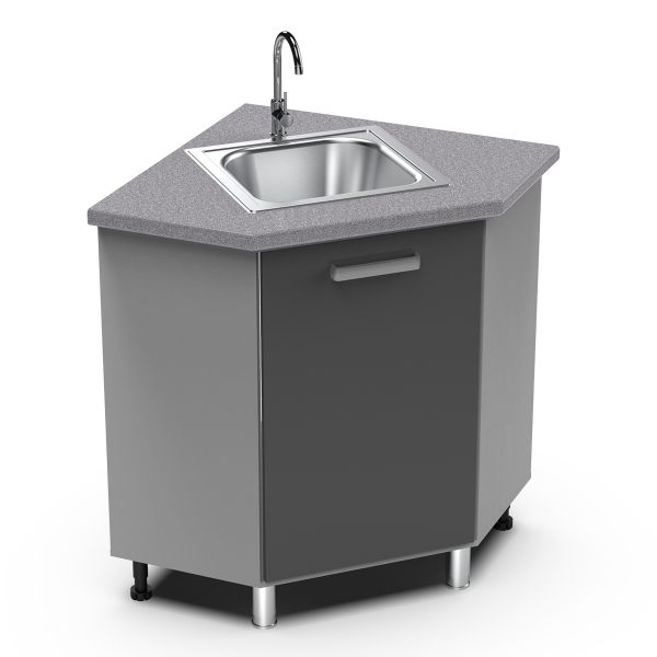 Купить угловая мойка 850х850 угол скос танго ум - 4 349 руб.