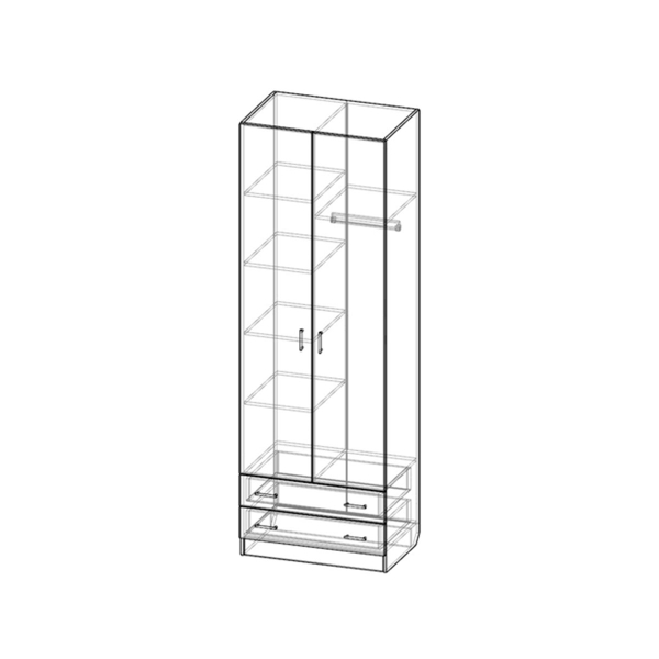 Купить шкаф двухстворчатый шр-272 - 11 780 ₽