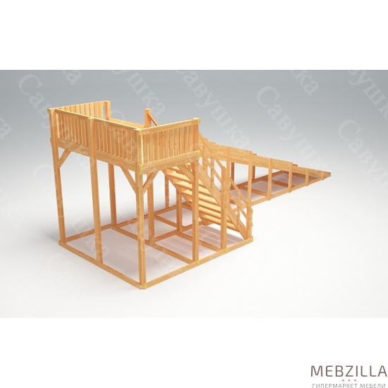 Купить зимняя деревянная горка савушка зима wood 6 - 195 000 руб.