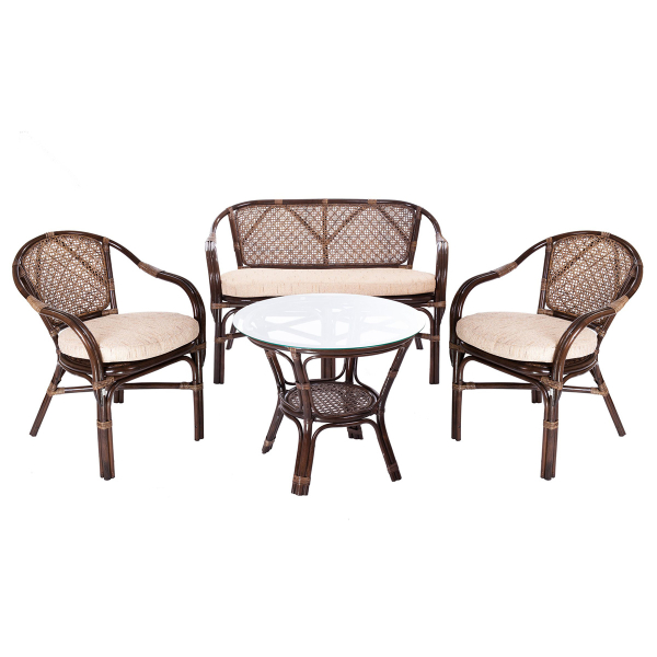 Купить комплект кофейный ellena (стол + 2 кресла + диван) 11/21 - 43 731 руб.