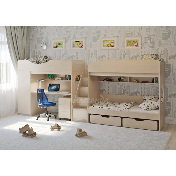 Купить кровать трехъярусная легенда 10.6 - 51 430 ₽