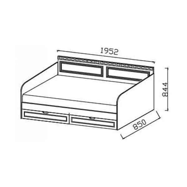 Купить кровать с ящиками 800 гип-5 юниор - 23 100 руб.