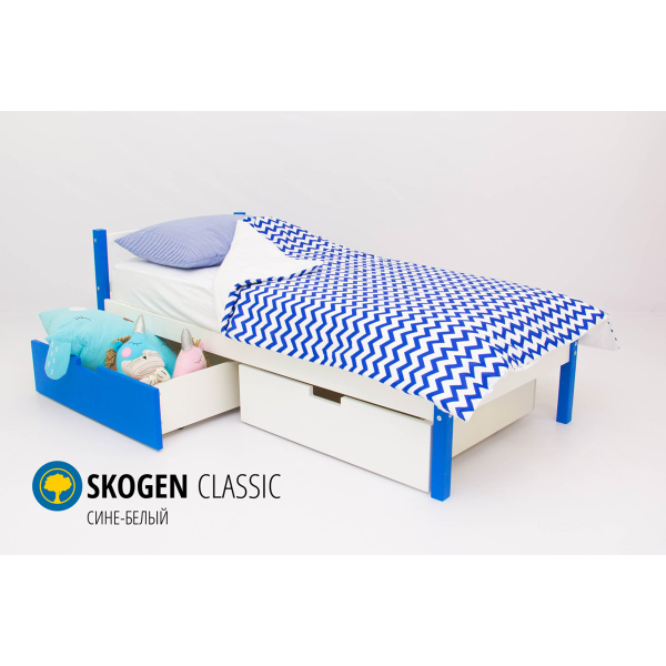 Купить кровать svogen classic сине-белый - 7 890 руб.
