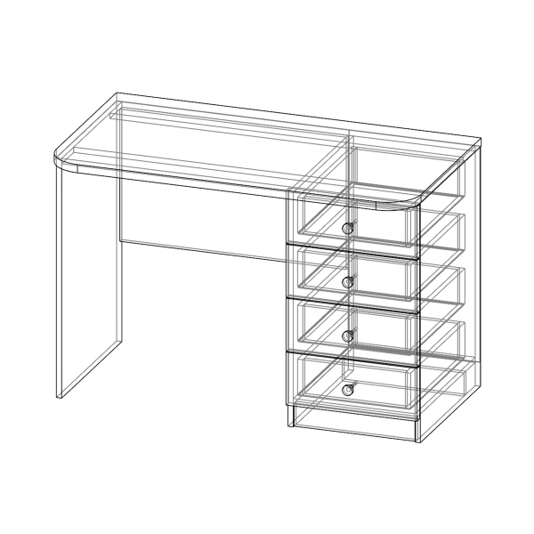 Купить стол письменный с 4 ящиками соло сл-52 - 8 980 руб.