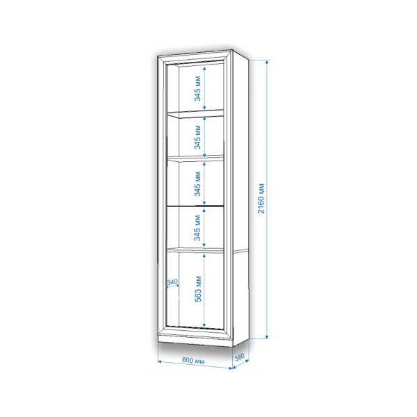 Купить витрина высокая втв-фсд-фгк nobile - 21 490 ₽