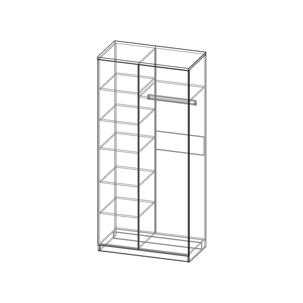 Купить шкаф двухдверный домино дм-08 - 15 780 ₽