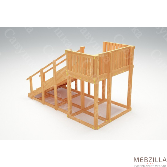 Купить зимняя деревянная горка савушка зима wood 3 - 78 000 руб.