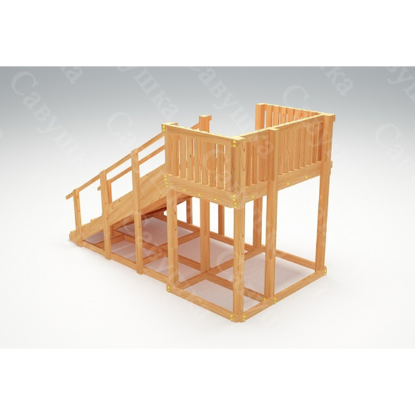 Купить зимняя деревянная горка савушка зима wood 3 - 78 000 руб.