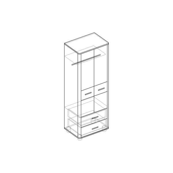 Купить шкаф двухдверный-12 оливия - 26 622 ₽
