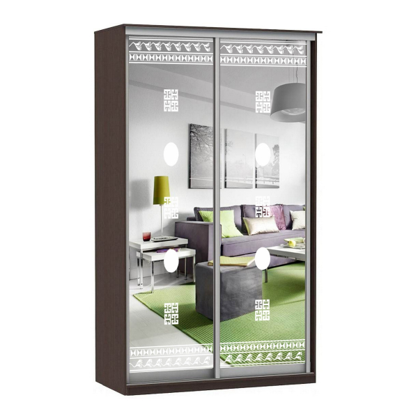 Купить шкаф-купе модерн 1776 (зеркало с пескоструем, 3 секции) - 51 066 руб.