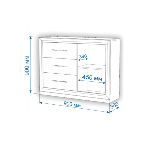 Купить комод км120\38 фг nobile - 18 990 руб.