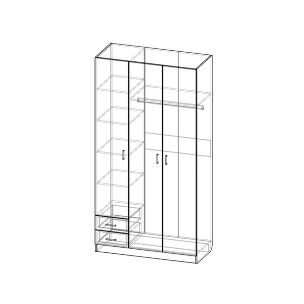 Купить шкаф трехстворчатый шр-315 - 14 180 ₽