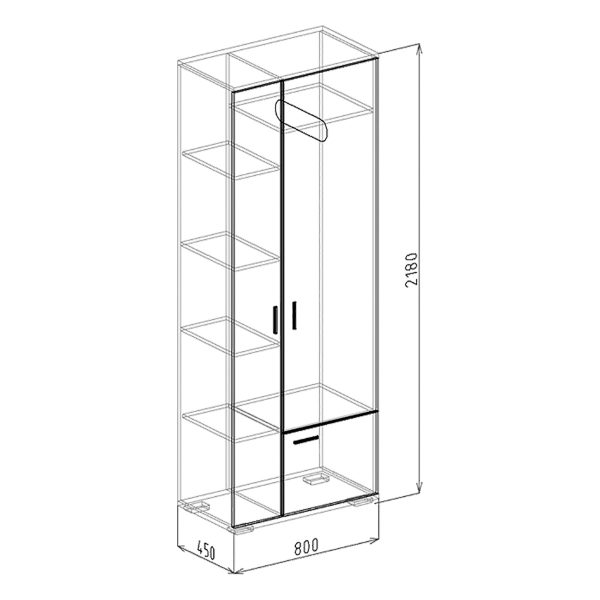 Купить шкаф 2х дверный 3 статус - 11 694 ₽