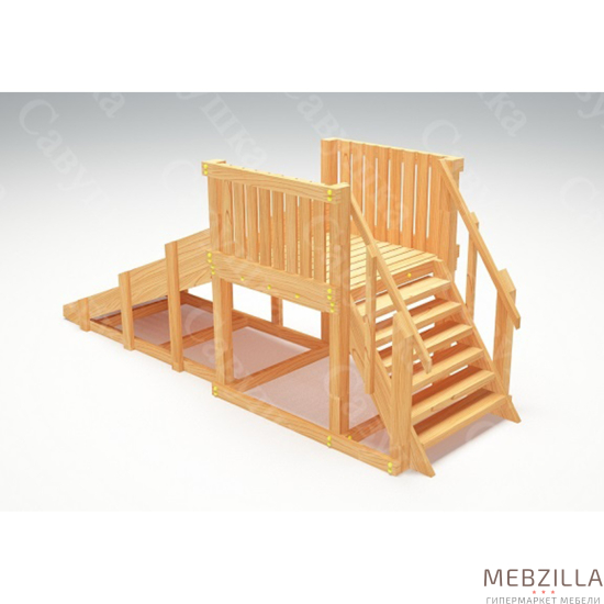 Купить зимняя деревянная горка савушка зима wood 1 - 55 000 руб.