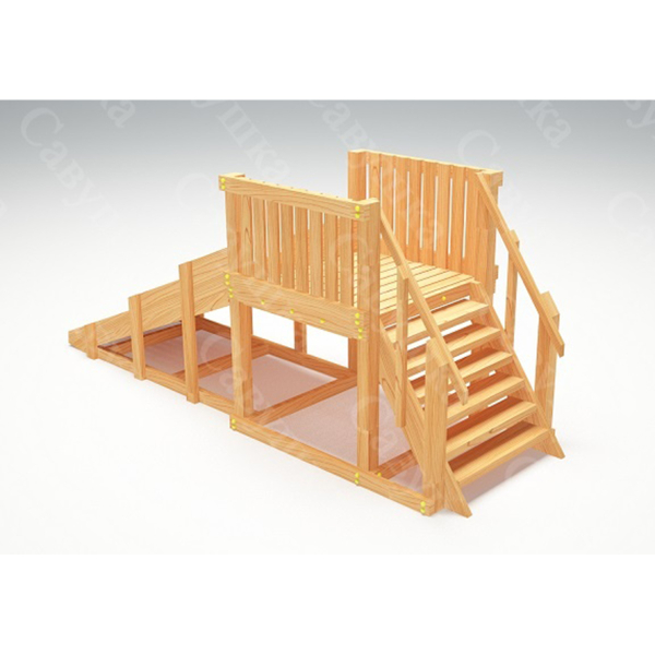 Купить зимняя деревянная горка савушка зима wood 1 - 55 000 руб.