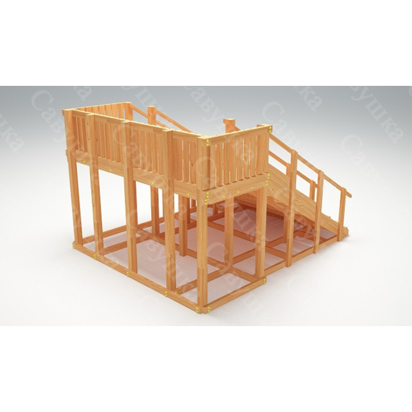 Купить зимняя деревянная горка савушка зима wood 4 - 109 900 руб.