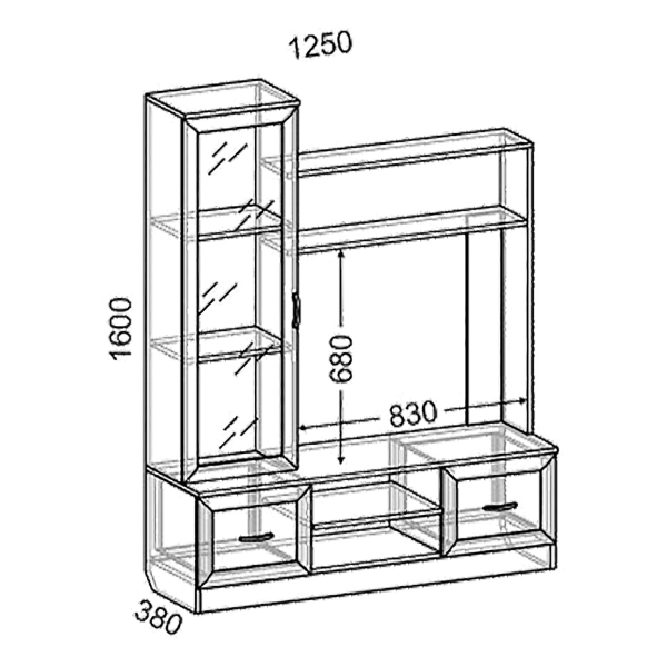 Купить стенка тв ася-1 - 7 296 руб.