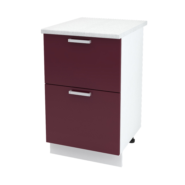 Купить шкаф напольный с двумя ящиками бетон шн2я 500 б/ст - 4 465 ₽