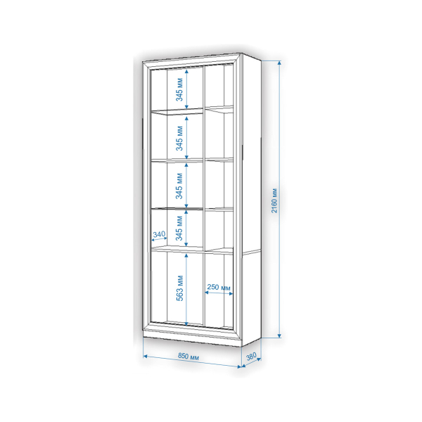 Купить шкаф витрина швтв-фсд-бян nobile - 33 590 ₽