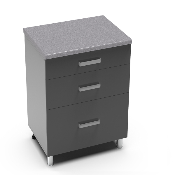 Купить рабочий стол 600 горизонтальный с 3 ящиками танго 6рг3 - 9 386 ₽