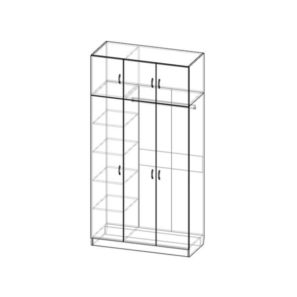 Купить шкаф трехстворчатый с антресолью шр-320 - 14 100 ₽