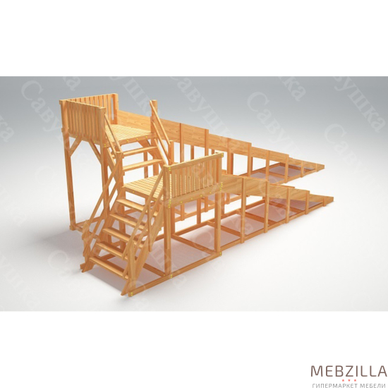 Купить зимняя деревянная горка савушка зима wood 7 - 243 000 руб.