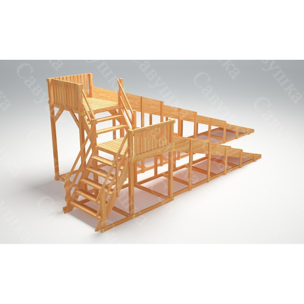Купить зимняя деревянная горка савушка зима wood 7 - 243 000 руб.