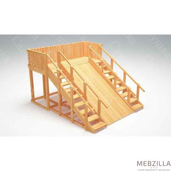 Купить зимняя деревянная горка савушка зима wood 4 - 109 900 руб.